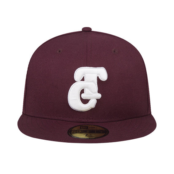 59Fifty Tomateros de Culiacan Guinda Logo Blanco
