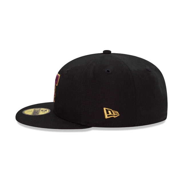 59Fifty Tomateros de Culiacan Negra Logo Guinda/Dorado