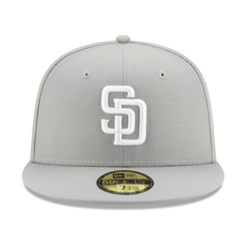 59Fifty San Diego Padres Gris Claro Logo Blanco
