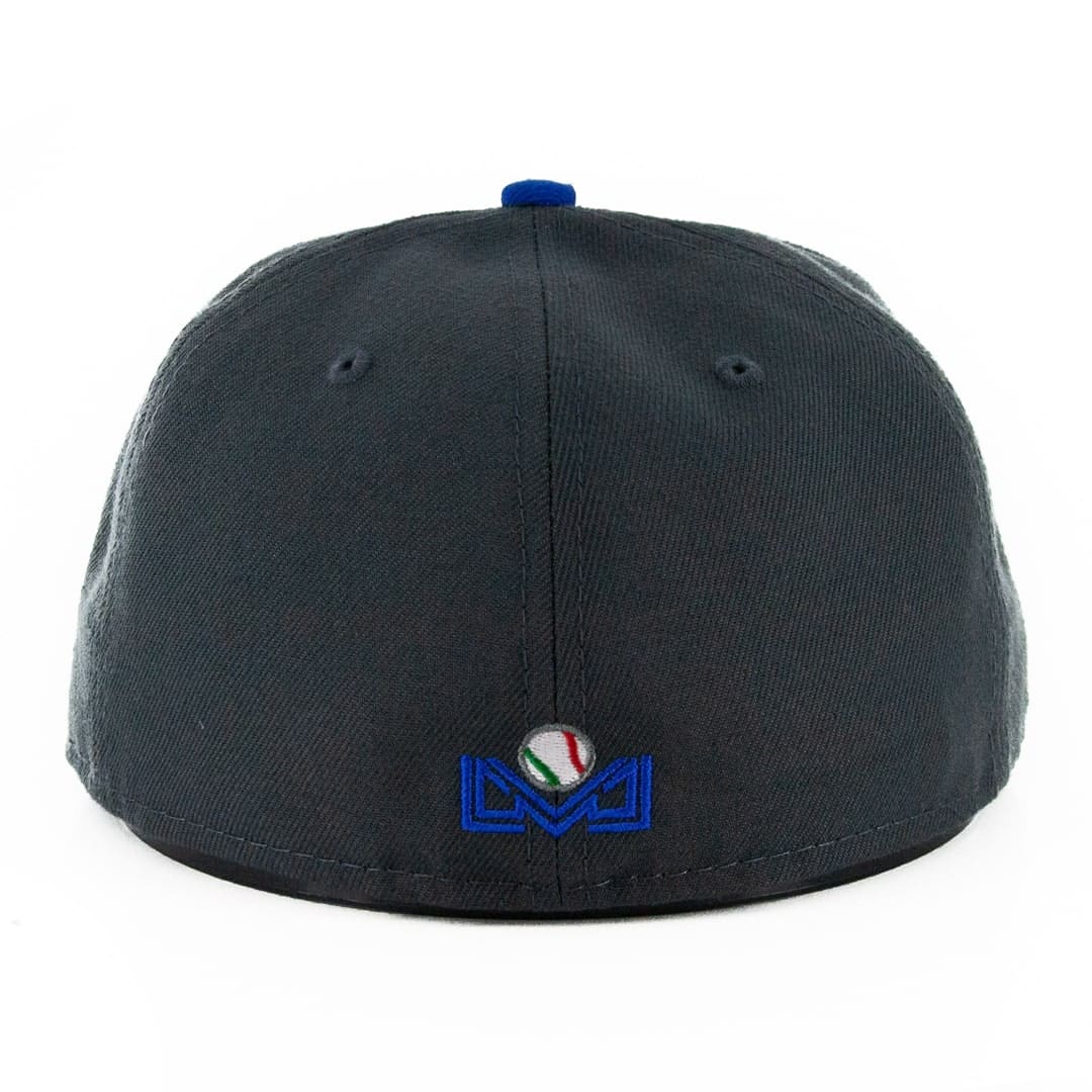 59Fifty Charros de Jalisco Gris/ Azul Rey Logo Azul Rey / Amarillo
