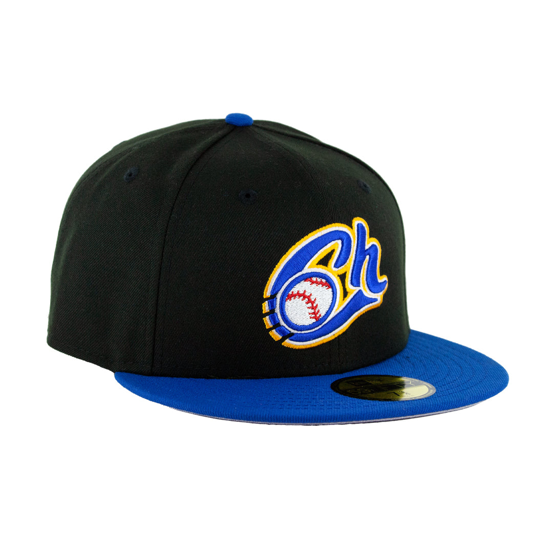 59Fifty Charros de Jalisco Negra/Azul Rey Logo Azul Rey/Amarillo
