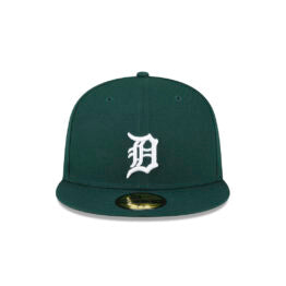 New Era 59Fifty Detroit Tigers Verde Pino Logo Blanco