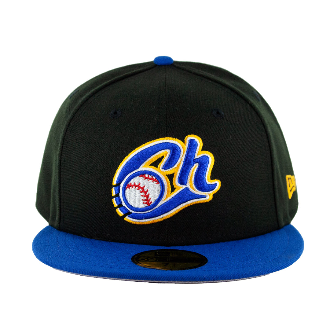 59Fifty Charros de Jalisco Negra/Azul Rey Logo Azul Rey/Amarillo