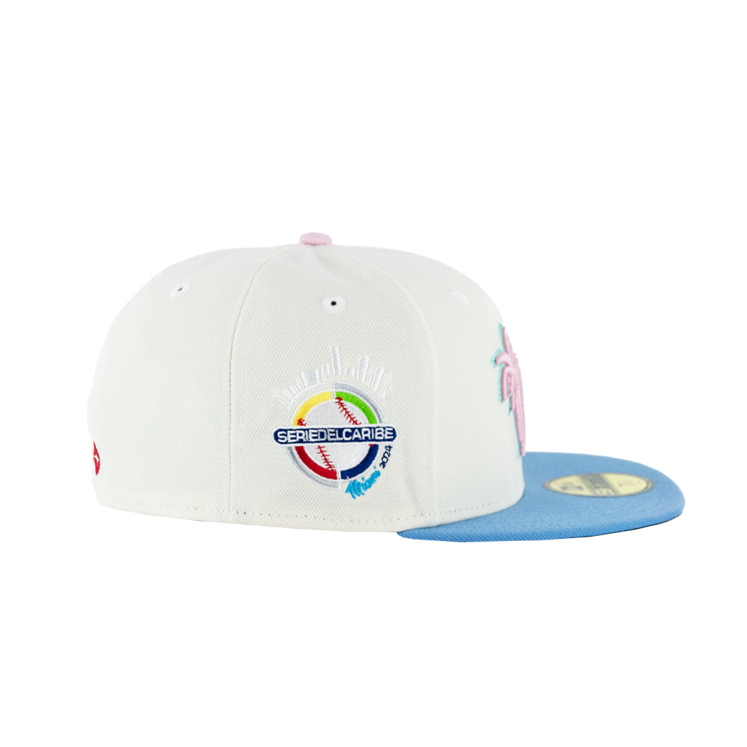59Fifty WBC Mexico Crema/Azul Cielo M Rosa Palmeras