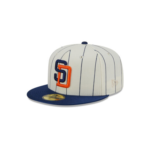 59Fifty San Diego Padres RETRO Crema / Azul Marino Logo Az M/ Nj