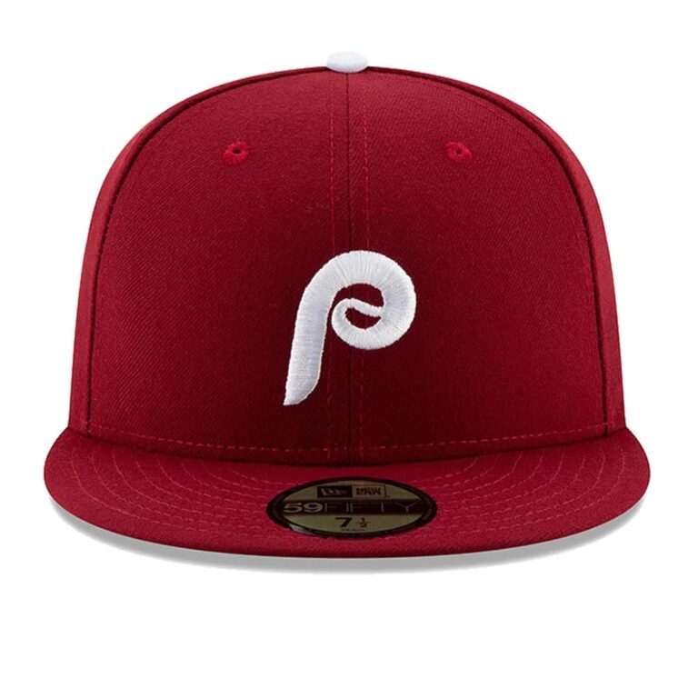 59Fifty Philadelphia Phillies Guinda Logo Blanco