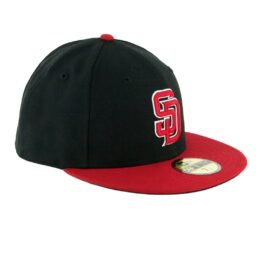 59Fifty San Diego Padres Negra / Rojo Logo Rojo/Bco