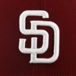 59Fifty San Diego Padres Guinda Logo Blanco