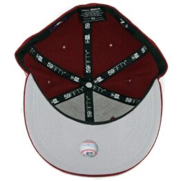 59Fifty Los Angeles Dodgers Guinda Logo Blanco