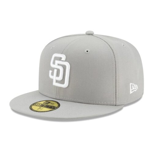 59Fifty San Diego Padres Gris Claro Logo Blanco