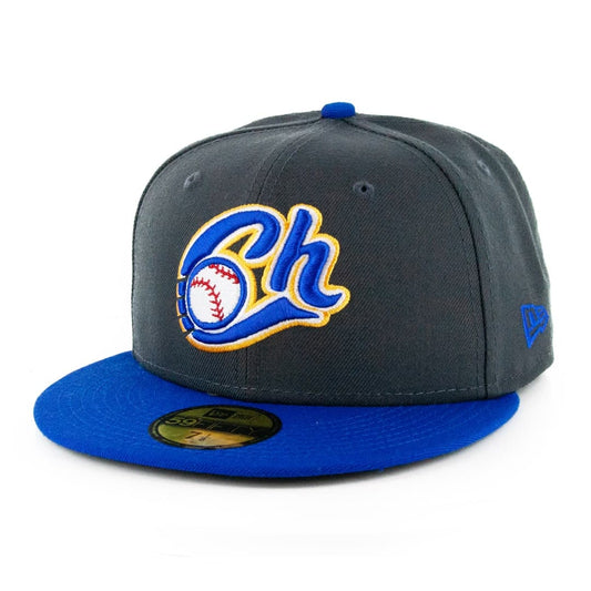 59Fifty Charros de Jalisco Gris/ Azul Rey Logo Azul Rey / Amarillo