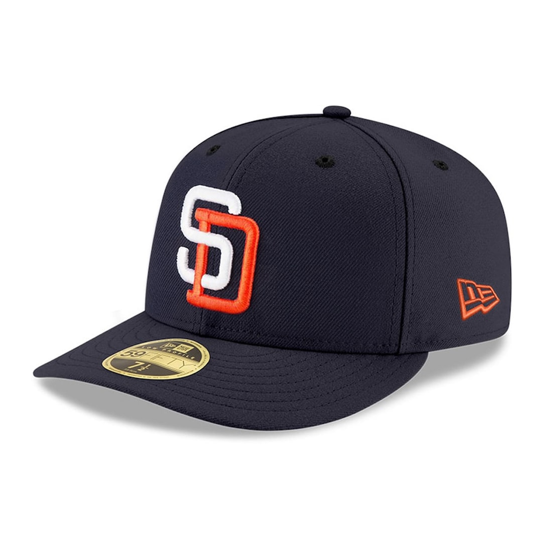59Fifty Low Profile San Diego Padres Azul Marino Logo Naranja/Blanco