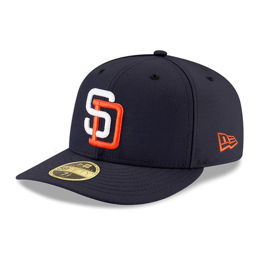 59Fifty Low Profile San Diego Padres Azul Marino Logo Naranja/Blanco