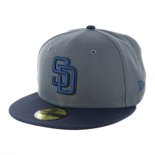 59Fifty San Diego Padres Gris / Azul Marino Logo Azul