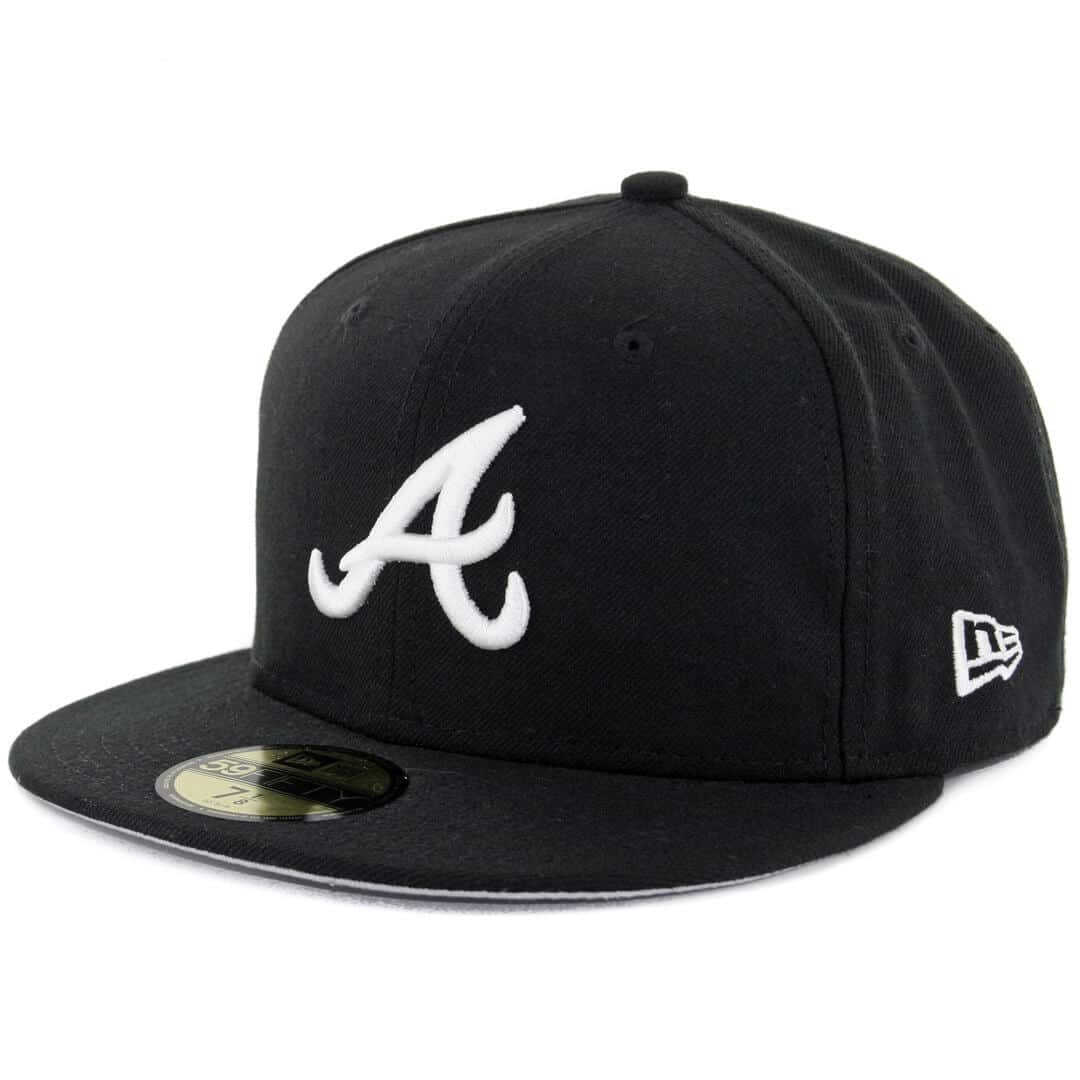 59Fifty Atlanta Braves Negra Total Logo Blanco