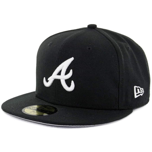 59Fifty Atlanta Braves Negra Total Logo Blanco