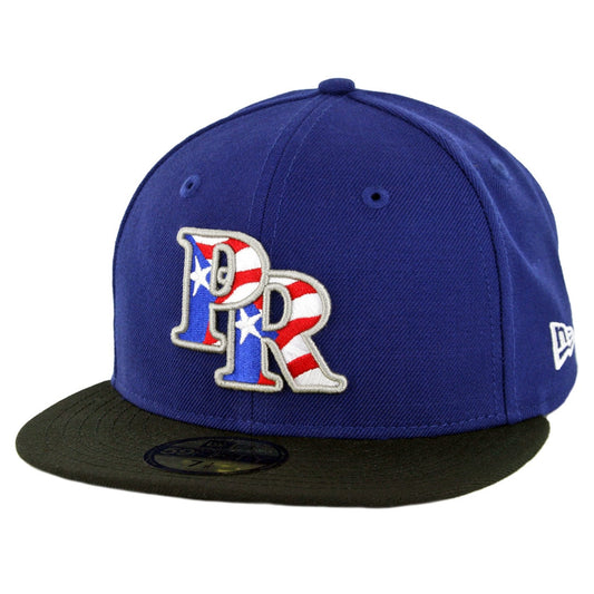 59Fifty Puerto Rico Azul Rey Logo Bandera