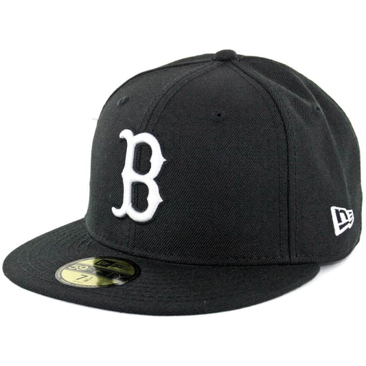 59Fifty Boston Red Sox Negra Logo Blanco