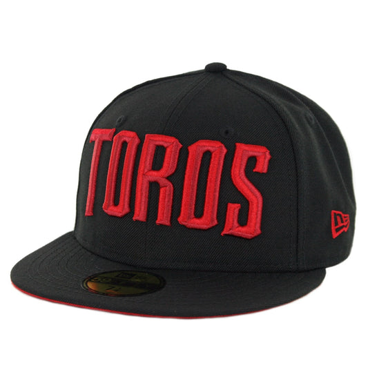 59Fifty Toros de Tijuana Negra Total Logo "TOROS" Rojo