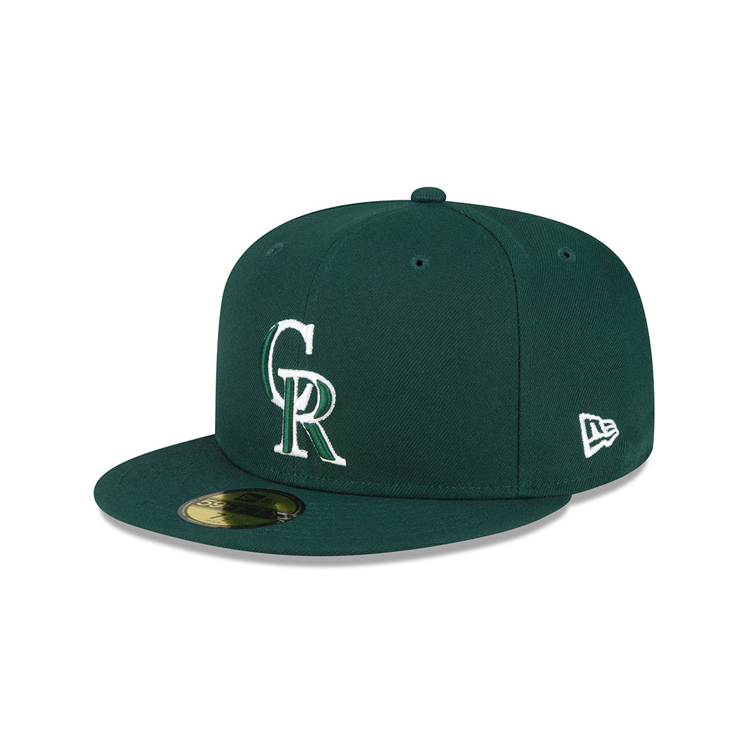 59Fifty Colorado Rockies Verde Pino Logo Blanco