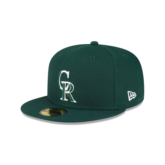 59Fifty Colorado Rockies Verde Pino Logo Blanco
