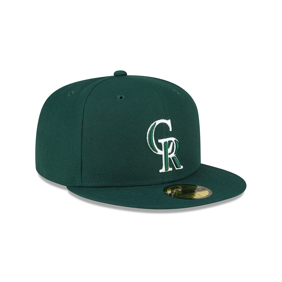 59Fifty Colorado Rockies Verde Pino Logo Blanco