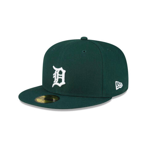 New Era 59Fifty Detroit Tigers Verde Pino Logo Blanco