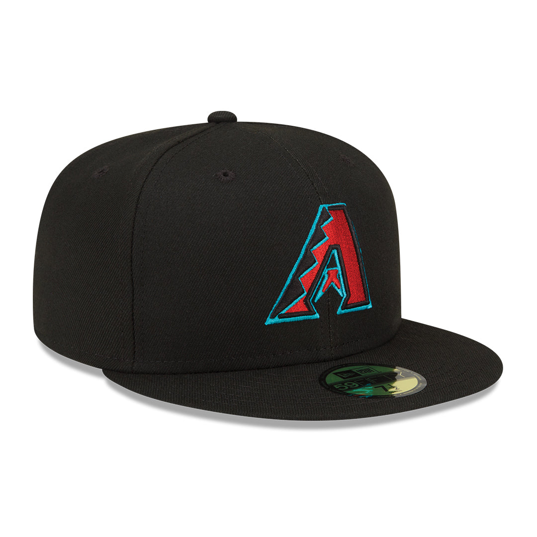 59Fifty Arizona Diamondbacks Negra Total Logo Aqua/Rojo