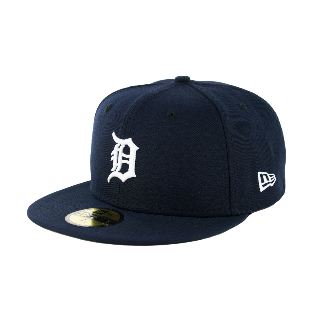 59Fifty Detroit Tigers Azul Marino Logo Blanco