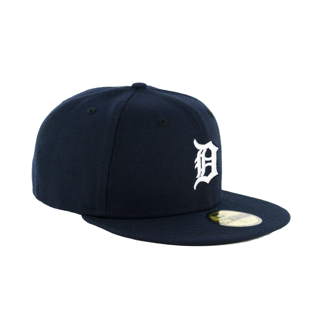 59Fifty Detroit Tigers Azul Marino Logo Blanco