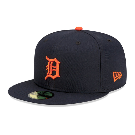 59Fifty Detroit Tigers Azul Marino Logo Naranja
