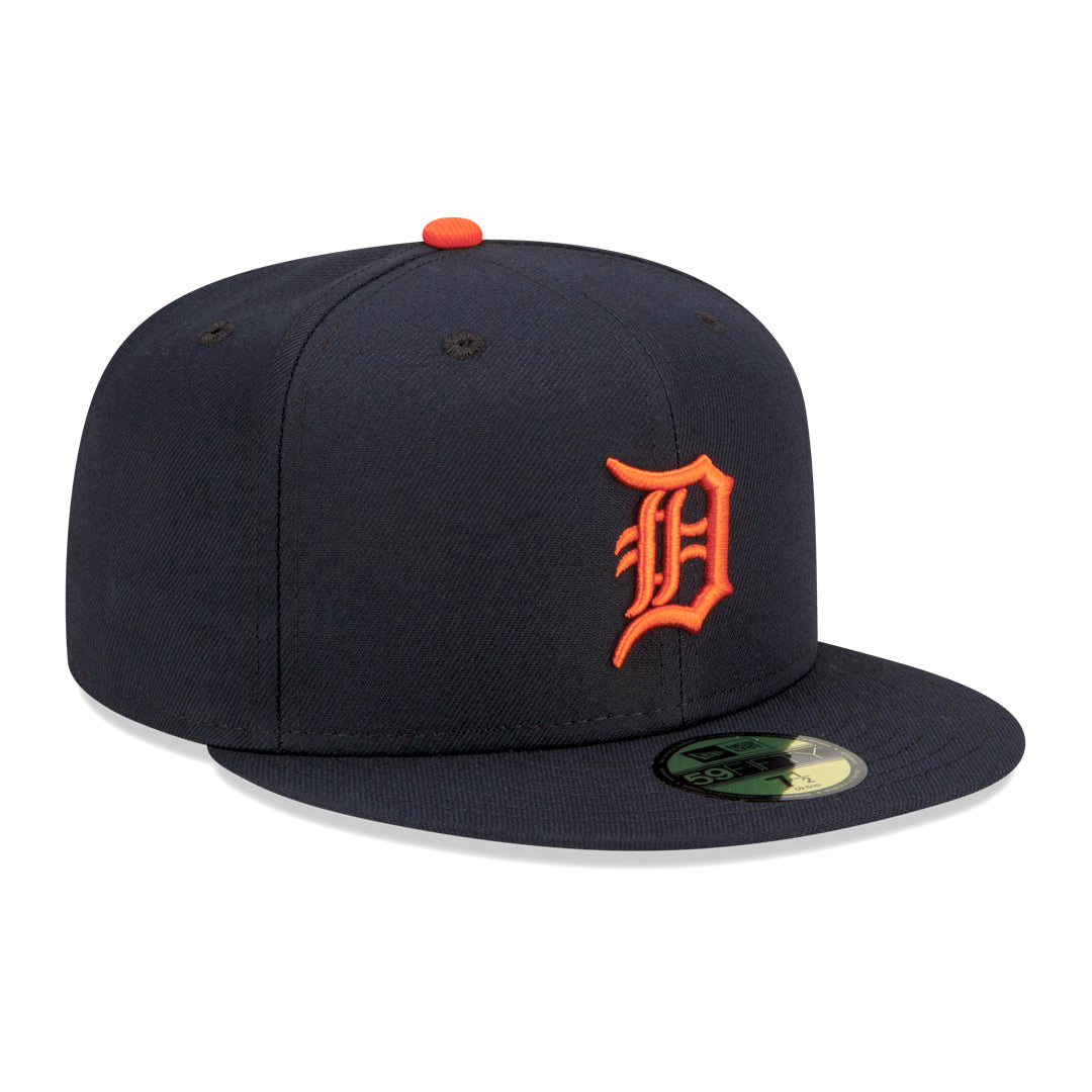 59Fifty Detroit Tigers Azul Marino Logo Naranja