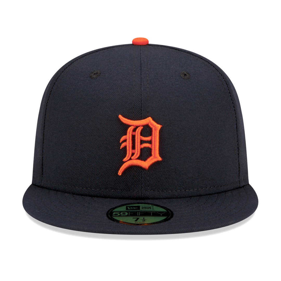 59Fifty Detroit Tigers Azul Marino Logo Naranja