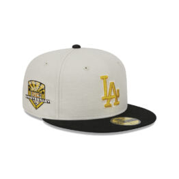 59Fifty Los Angeles Dodgers Hueso / Negro "50 Anniversary"