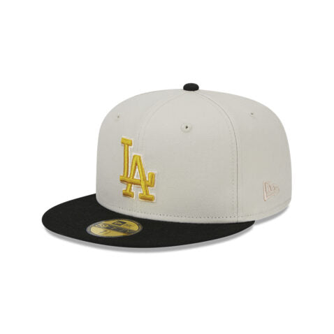 59Fifty Los Angeles Dodgers Hueso / Negro "50 Anniversary"