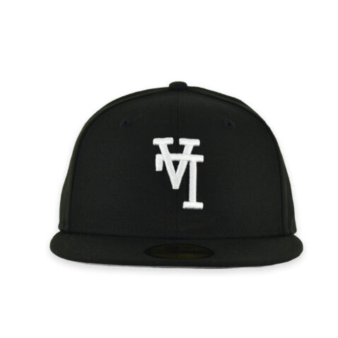 59Fifty Los Angeles Dodgers Negro Logo Blanco Volteado