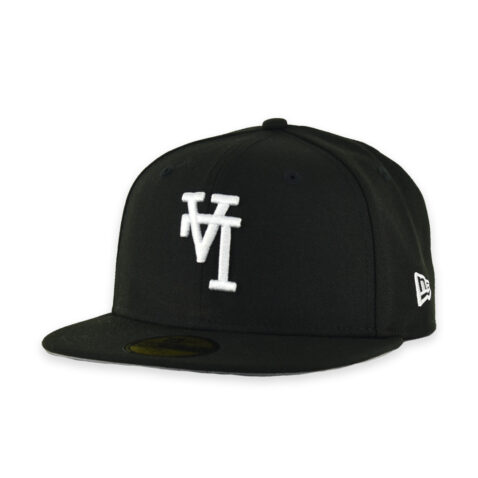 59Fifty Los Angeles Dodgers Negro Logo Blanco Volteado
