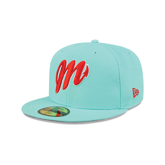 59Fifty Diablos de Mexico Aqua Logo Rojo