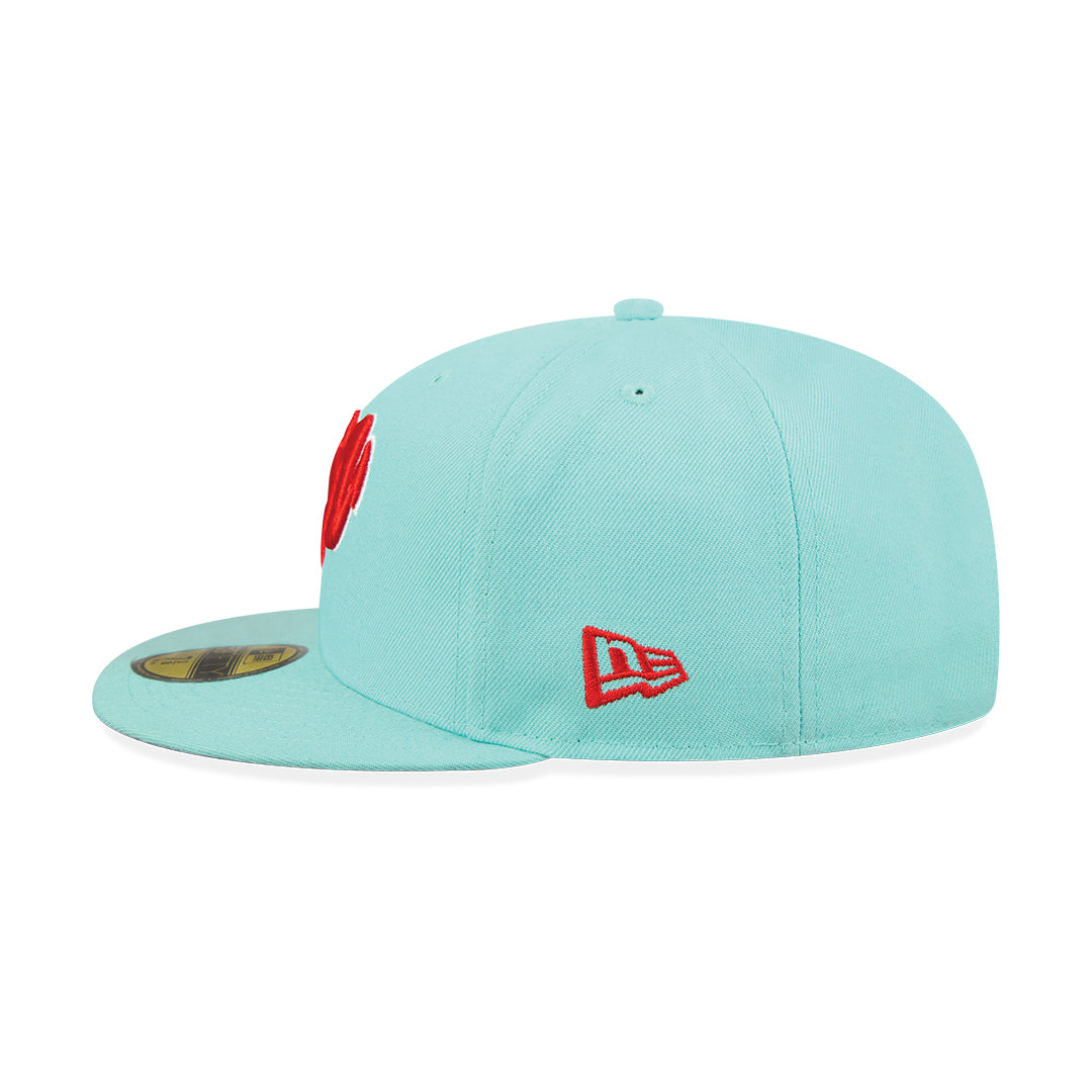 59Fifty Diablos de Mexico Aqua Logo Rojo