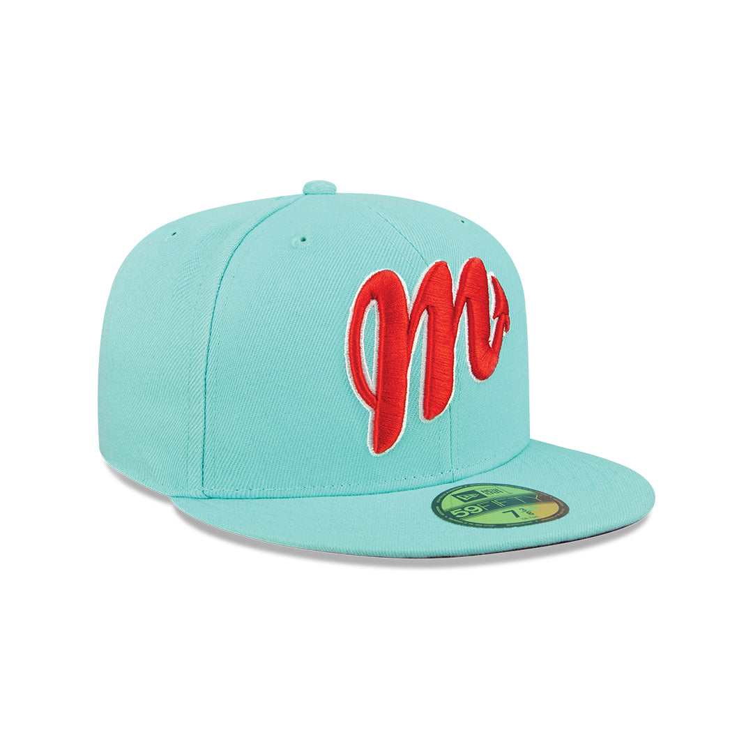 59Fifty Diablos de Mexico Aqua Logo Rojo