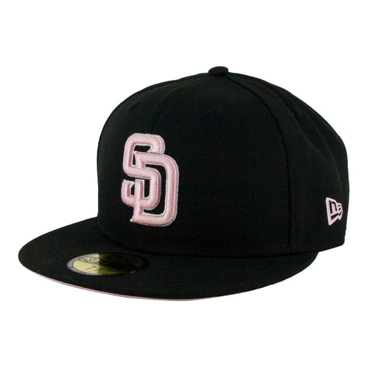 59Fifty San Diego Padres Negra Logo Rosa