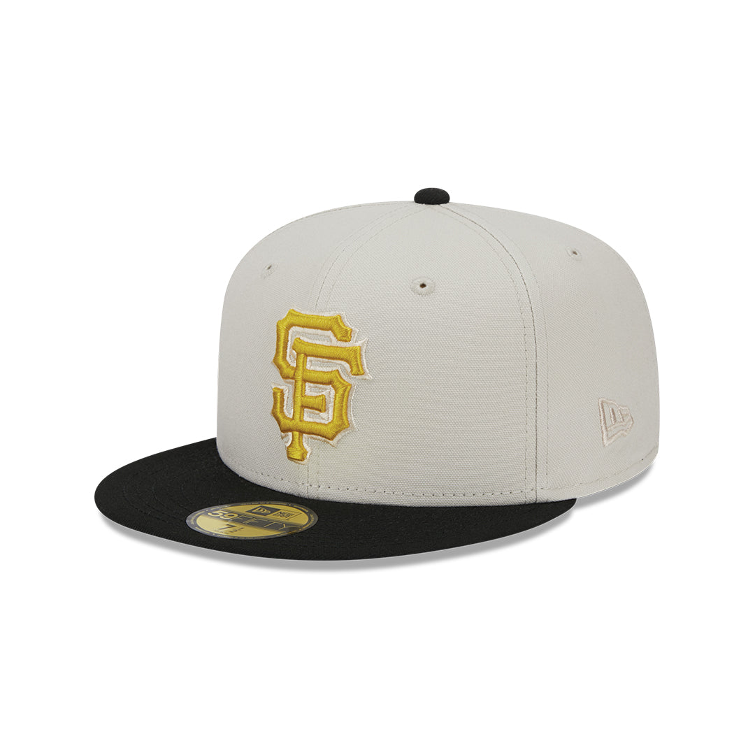 59Fifty San Francisco Giants Hueso / Negro Logo Dorado Cooperstown