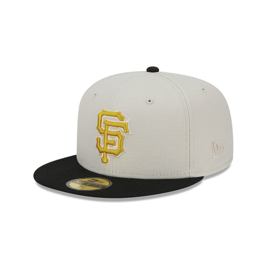 59Fifty San Francisco Giants Hueso / Negro Logo Dorado Cooperstown