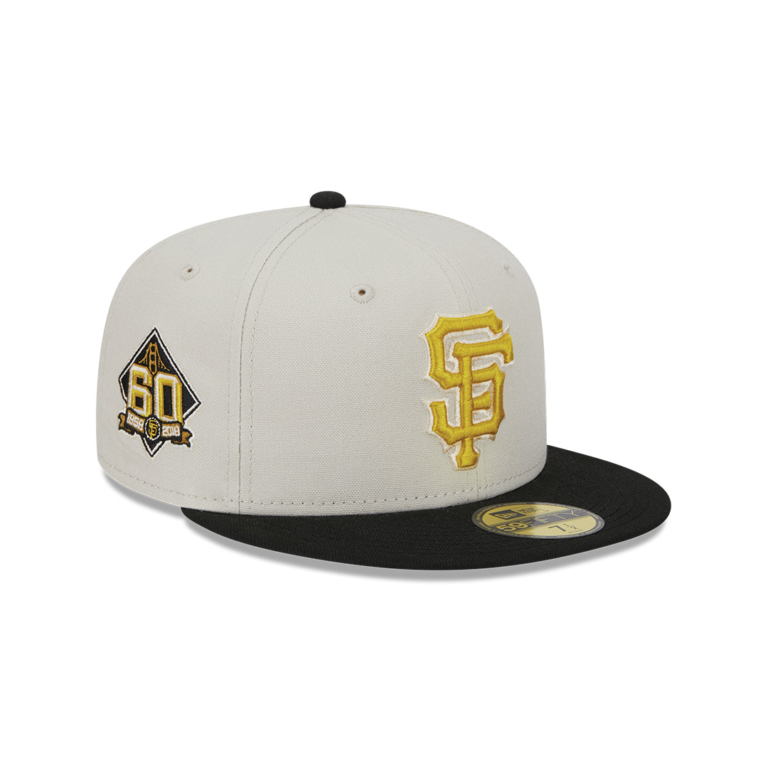 59Fifty San Francisco Giants Hueso / Negro Logo Dorado Cooperstown