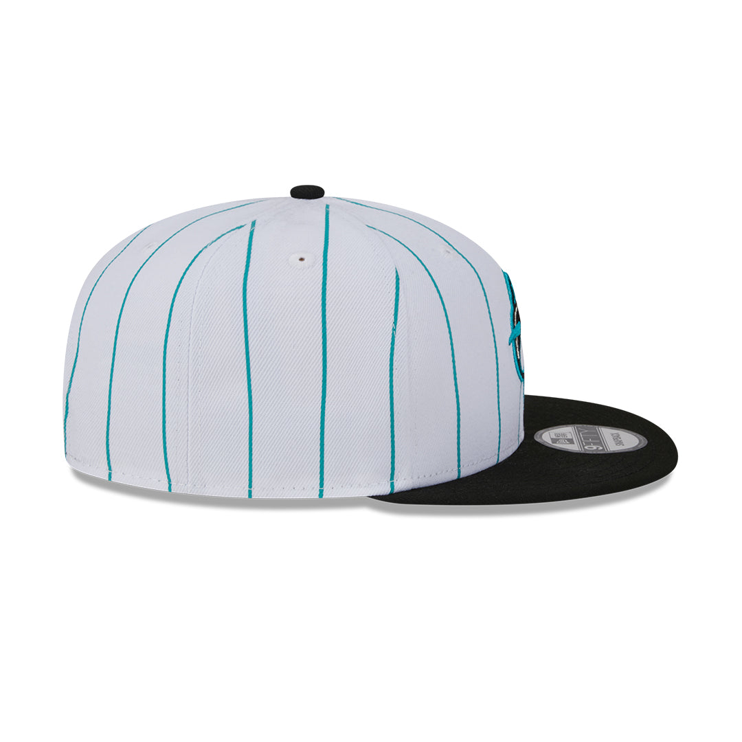 9Fifty Miami Marlins Blanca Rayada/Negro Retro