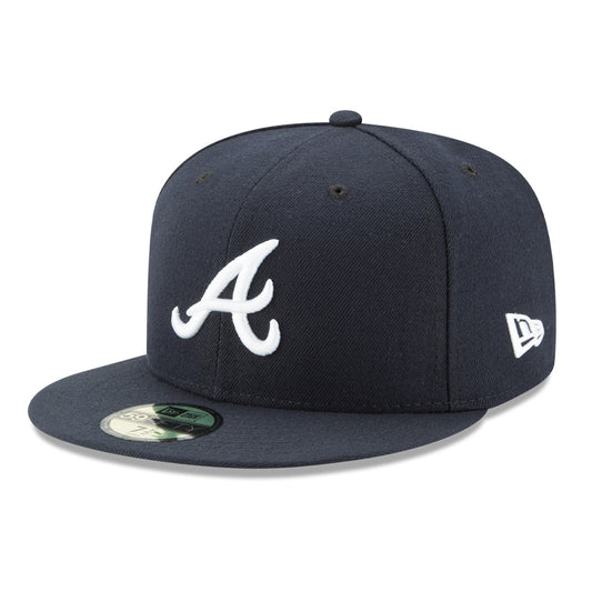 59Fifty Atlanta Braves Azul Marino Logo Blanco