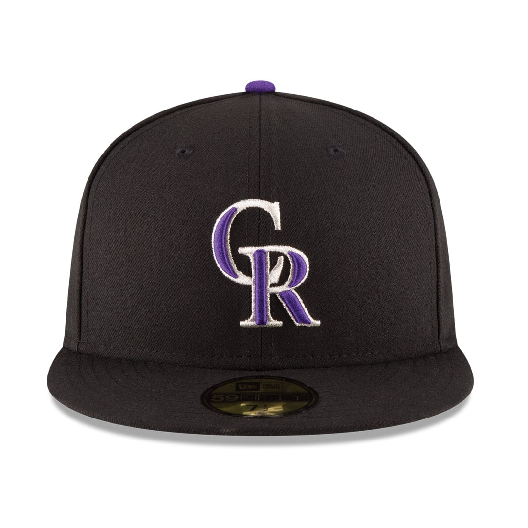 59Fifty Colorado Rockies Negra Logo Morado/Dorado