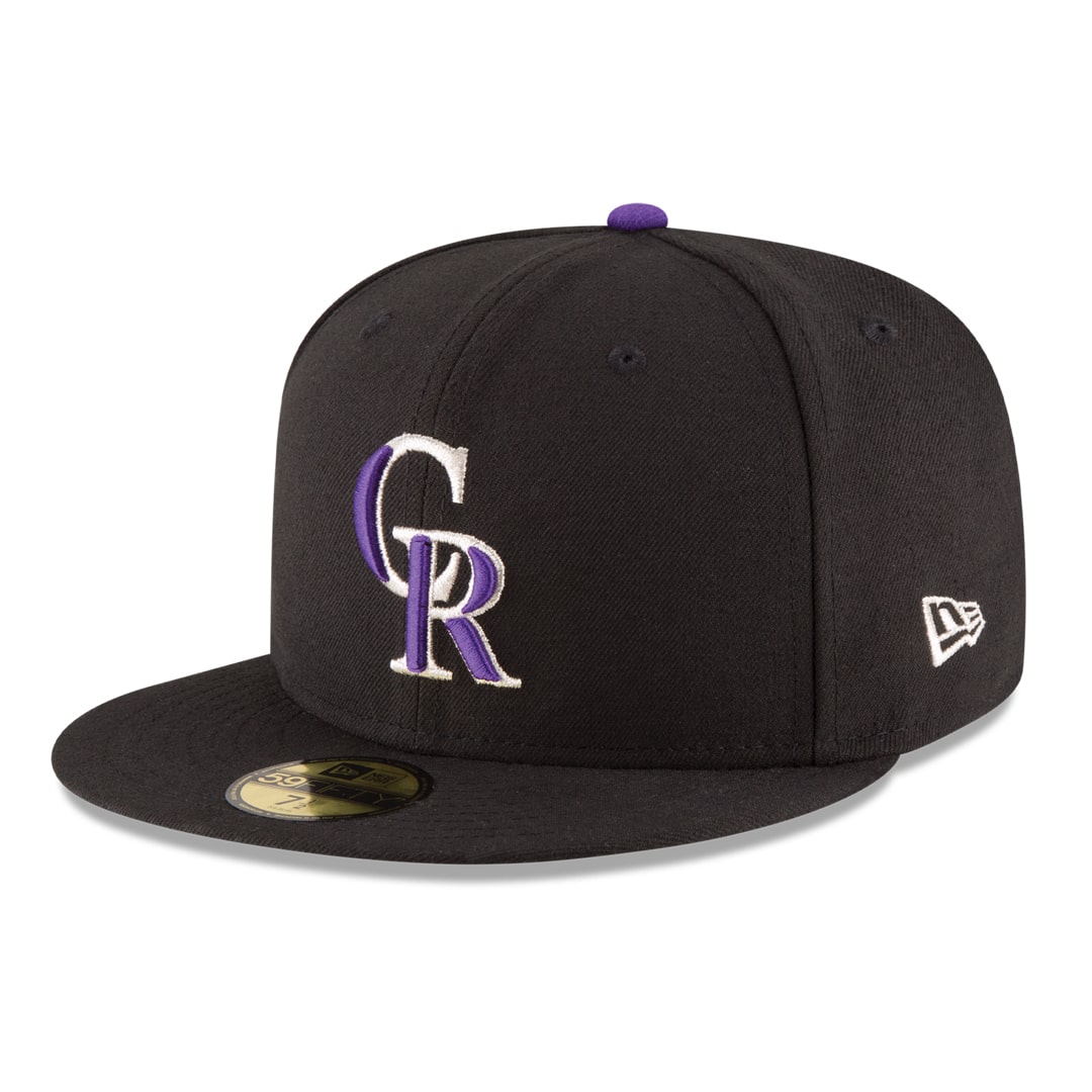 59Fifty Colorado Rockies Negra Logo Morado/Dorado
