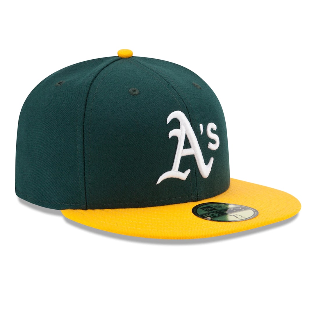 59Fifty Oakland Athletics Verde/Amarillo Logo Blanco
