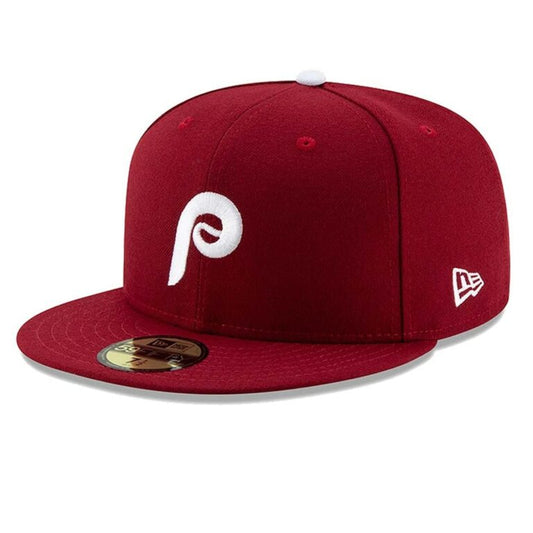 59Fifty Philadelphia Phillies Guinda Logo Blanco